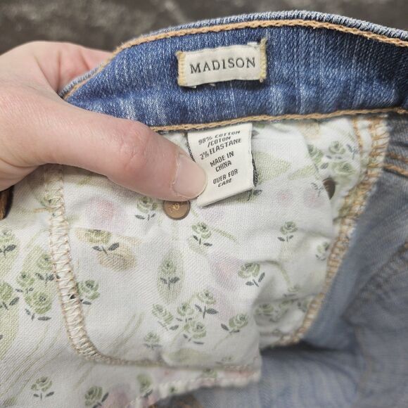 Vintage Ambercrombie & Fitch Low Rise Bootcut Jean Y2k Sz 2R Stretch Madison - Picture 9 of 13
